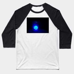 Glowing Blue Sphere Baseball T-Shirt
